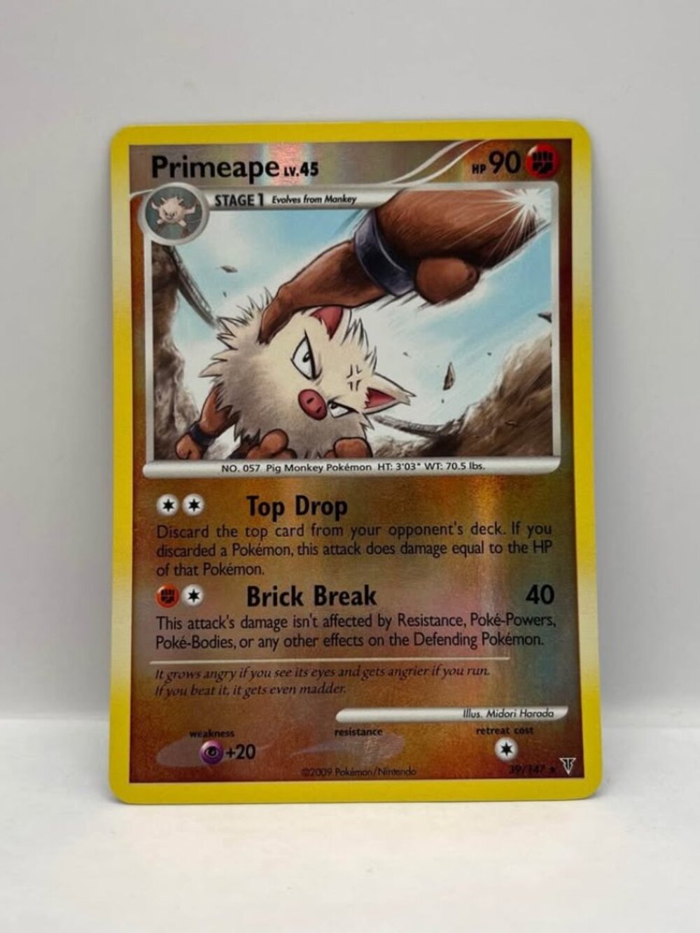 2009 Primeape 39/147 Reverse Holo Supreme Victors